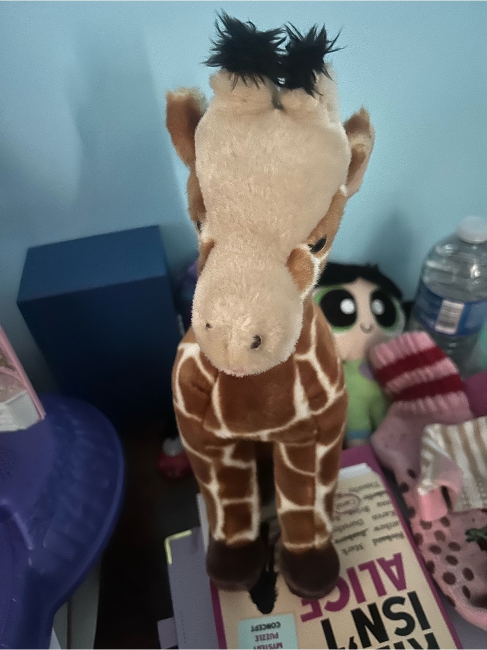Cute Brown and Cream Giraffe Plush Toy - Soft Huggable Stuffed Animal